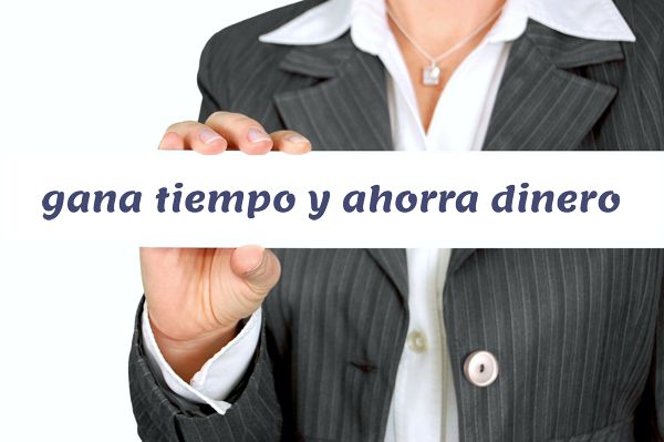Con ATC Rioja Consultores gana tiempo y ahorra dinero Asesora muestra el cartel Gana tiempo y ahorra dinero